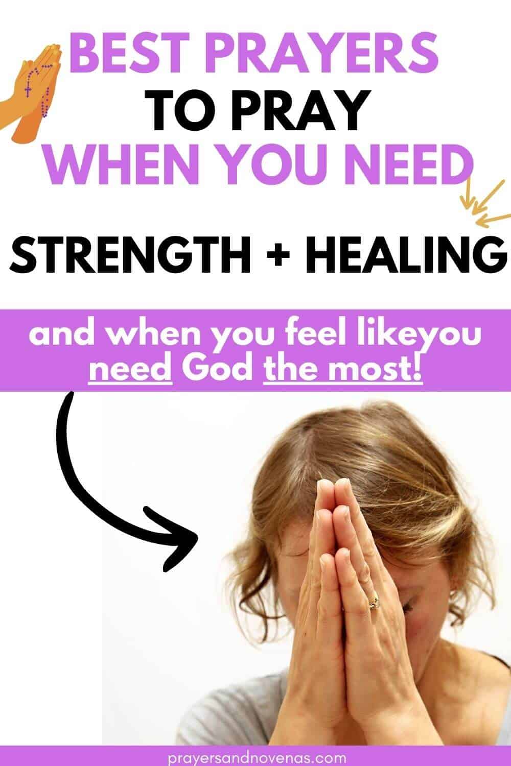 Praying for Strength and Healing pin